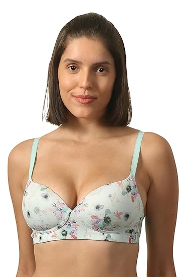 SOIE Stylish Printed Bra – Women’s Medium Coverage, Padded & Non-Wired